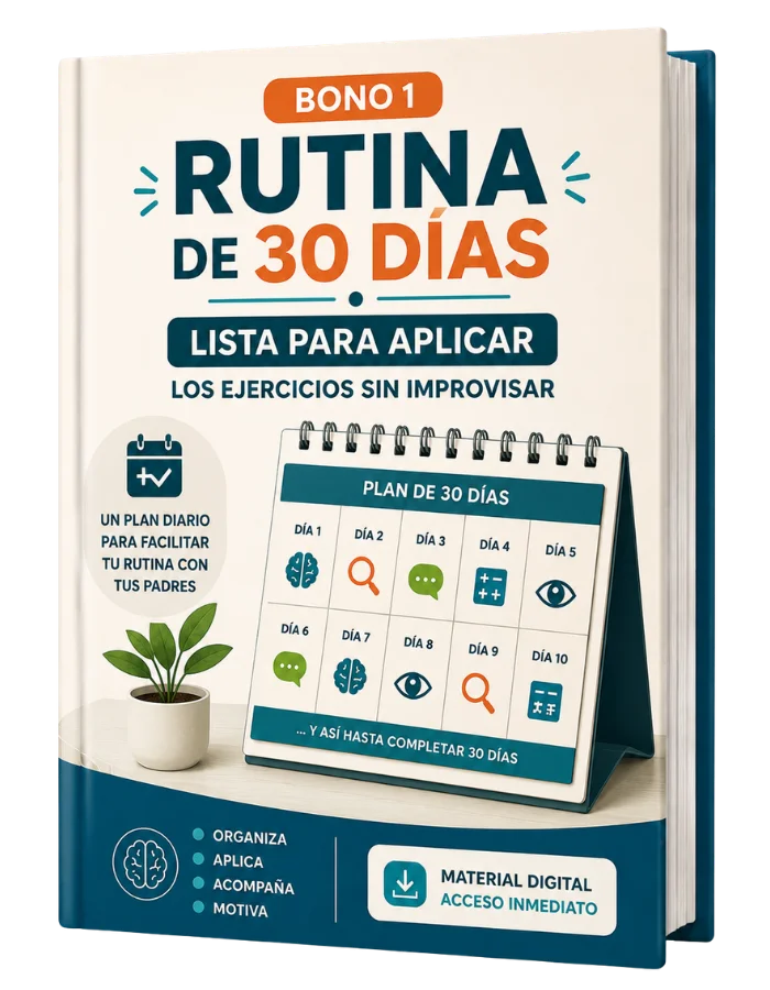 Mockup de calendario y guía de rutina de 30 días