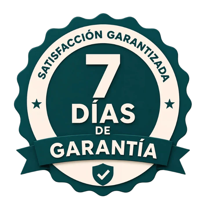 Sello de satisfacción garantizada por 7 días