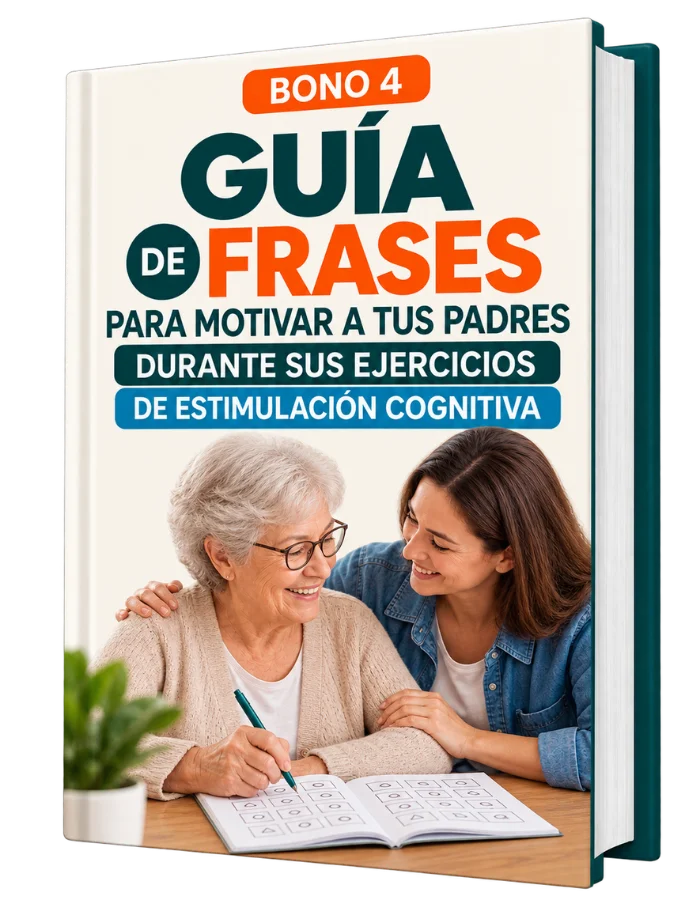 Mockup del bono 4: guía de frases para motivar a tus padres